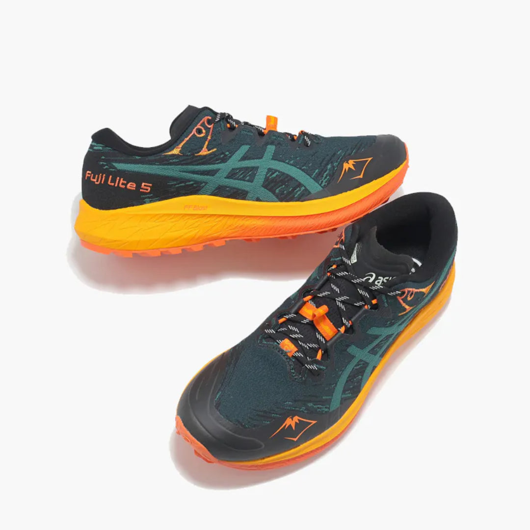 ASICS Fuji Lite 5 – 1011B889-300 – Black/Teal/Orange