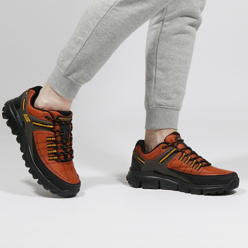 Skechers Summits AT – Upper Draft – 237620-RUST – Rust/Black/Orange