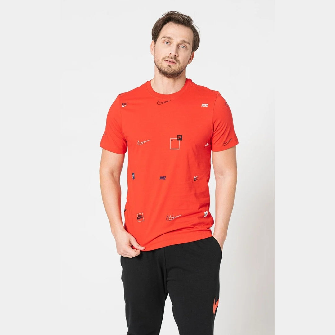 Nike NSW Multi-Logo AOP T-Shirt – DN5246-657 – University Red