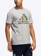 Adidas Camo Badge of Sport Graphic T-Shirt – GL6293 – Medium Grey Heather