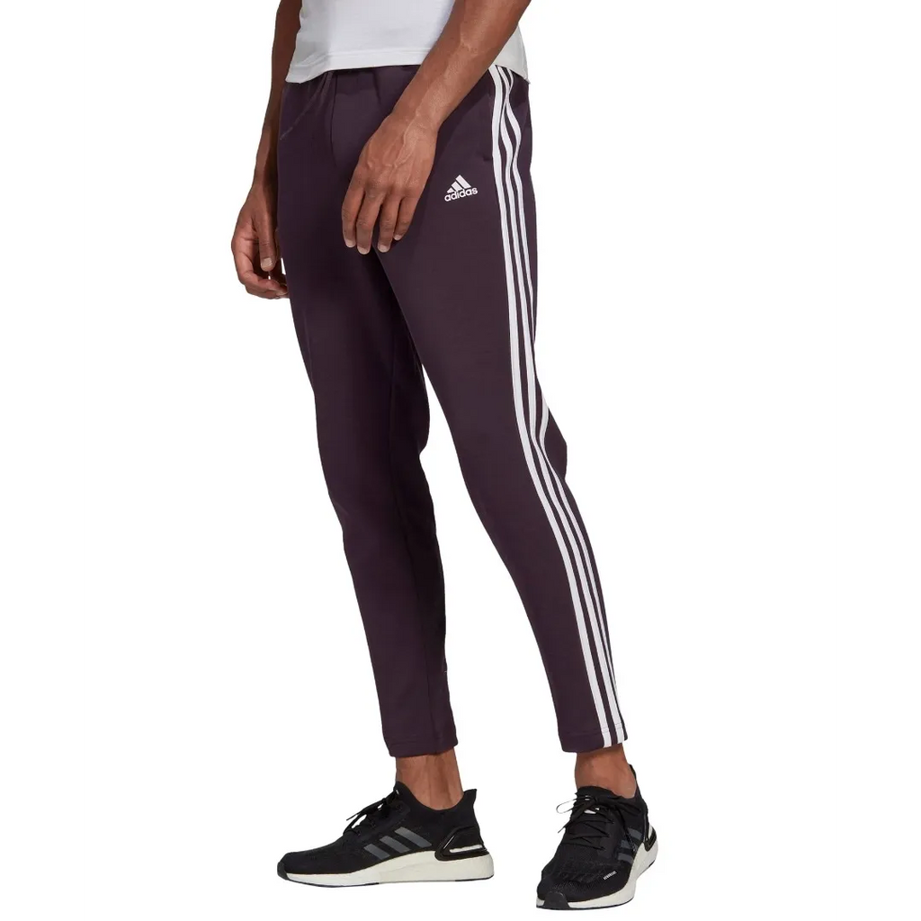 Adidas Essentials Warm-Up Tapered 3-Stripes Track Pants – GE5936 – Shadow Maroon