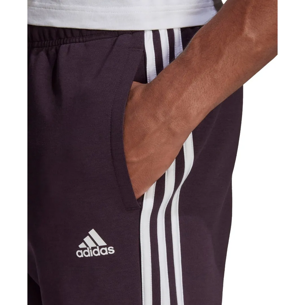 Adidas Essentials Warm-Up Tapered 3-Stripes Track Pants – GE5936 – Shadow Maroon