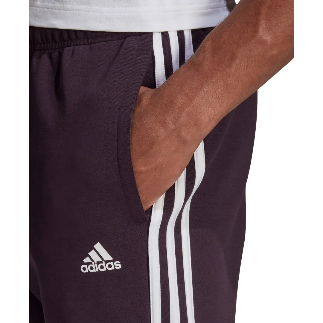 Adidas Essentials Warm-Up Tapered 3-Stripes Track Pants – GE5936 – Shadow Maroon