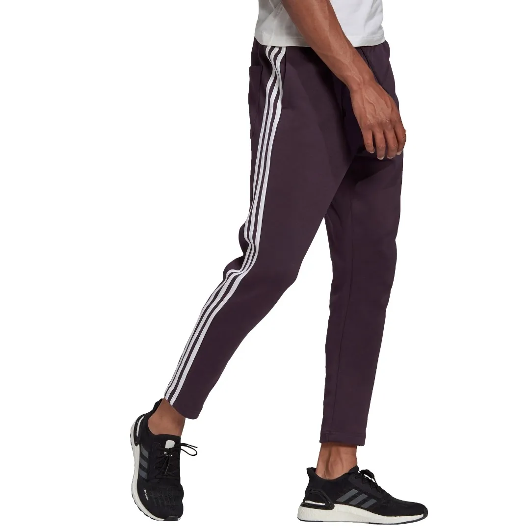 Adidas Essentials Warm-Up Tapered 3-Stripes Track Pants – GE5936 – Shadow Maroon