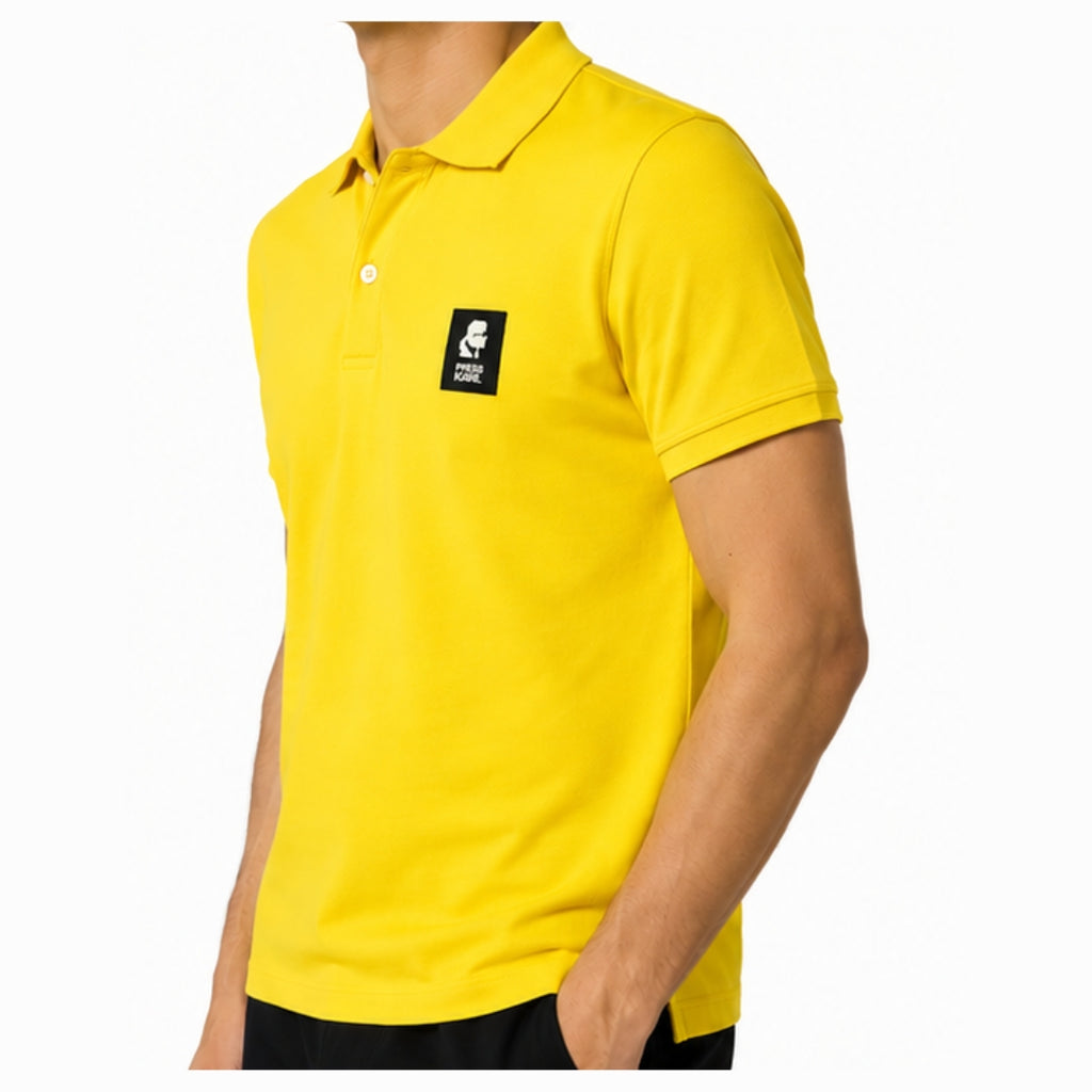 Karl Lagerfeld Logo Patch Polo Shirt – KL21MPL01 – Yellow