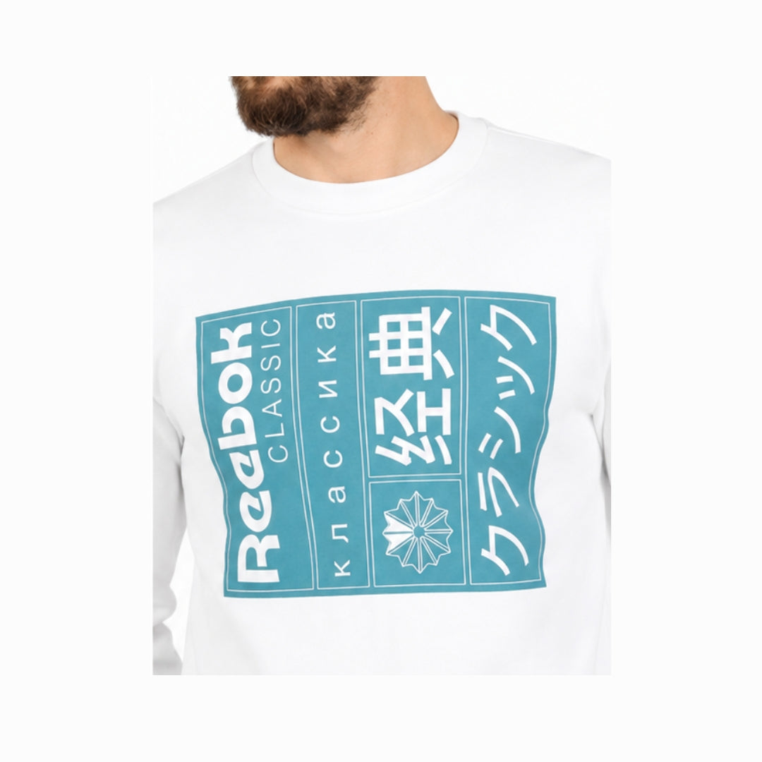Reebok Classic International Graphic Crew Sweatshirt – DT8190 – White