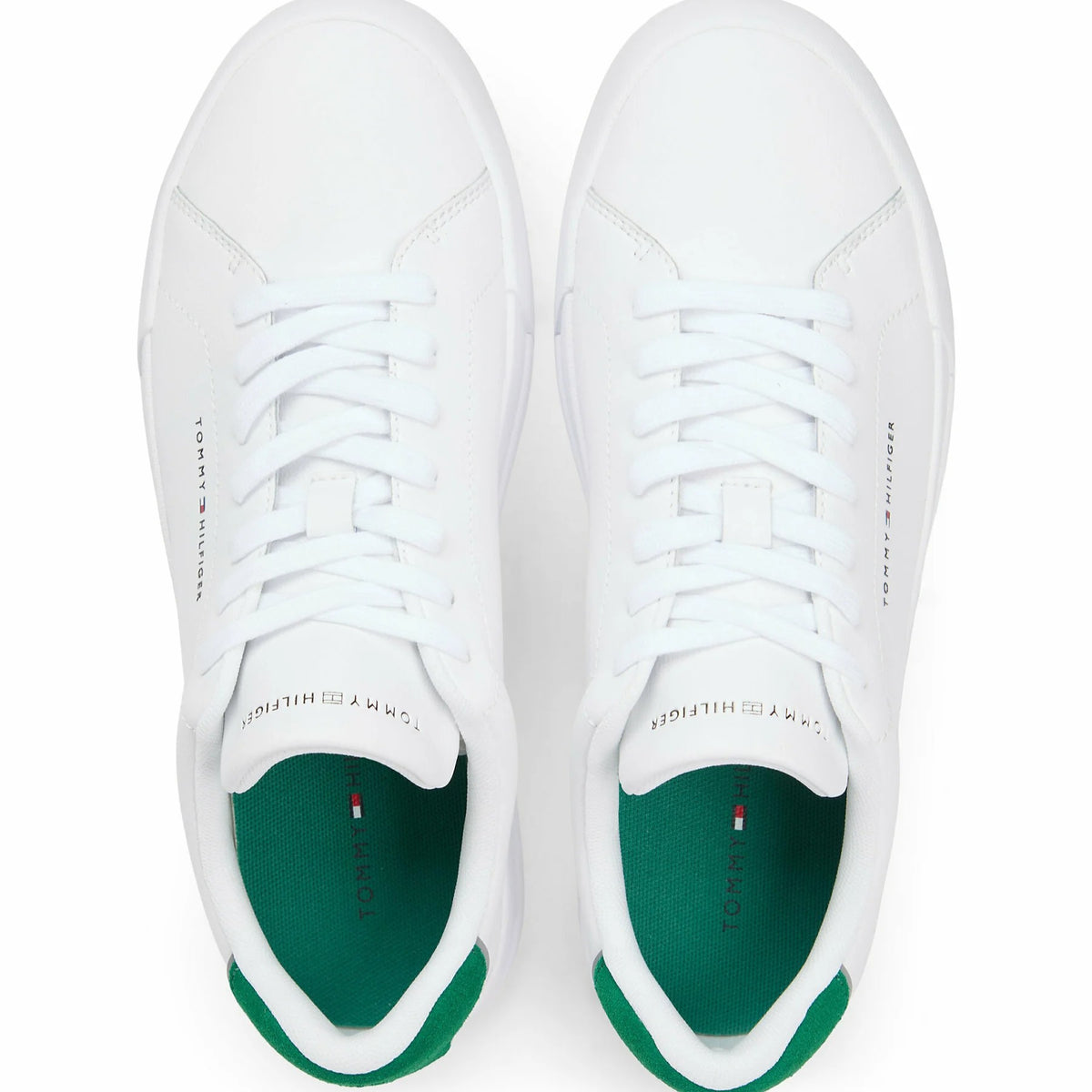 Tommy Hilfiger TH Court Leather Detail Essential – FM0FM05367 – White / Avalon Green