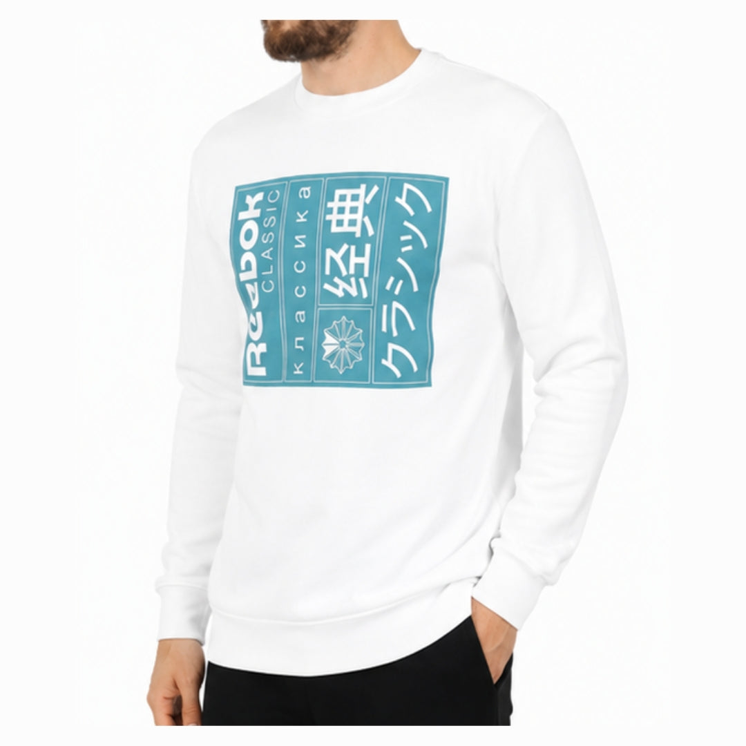 Reebok Classic International Graphic Crew Sweatshirt – DT8190 – White