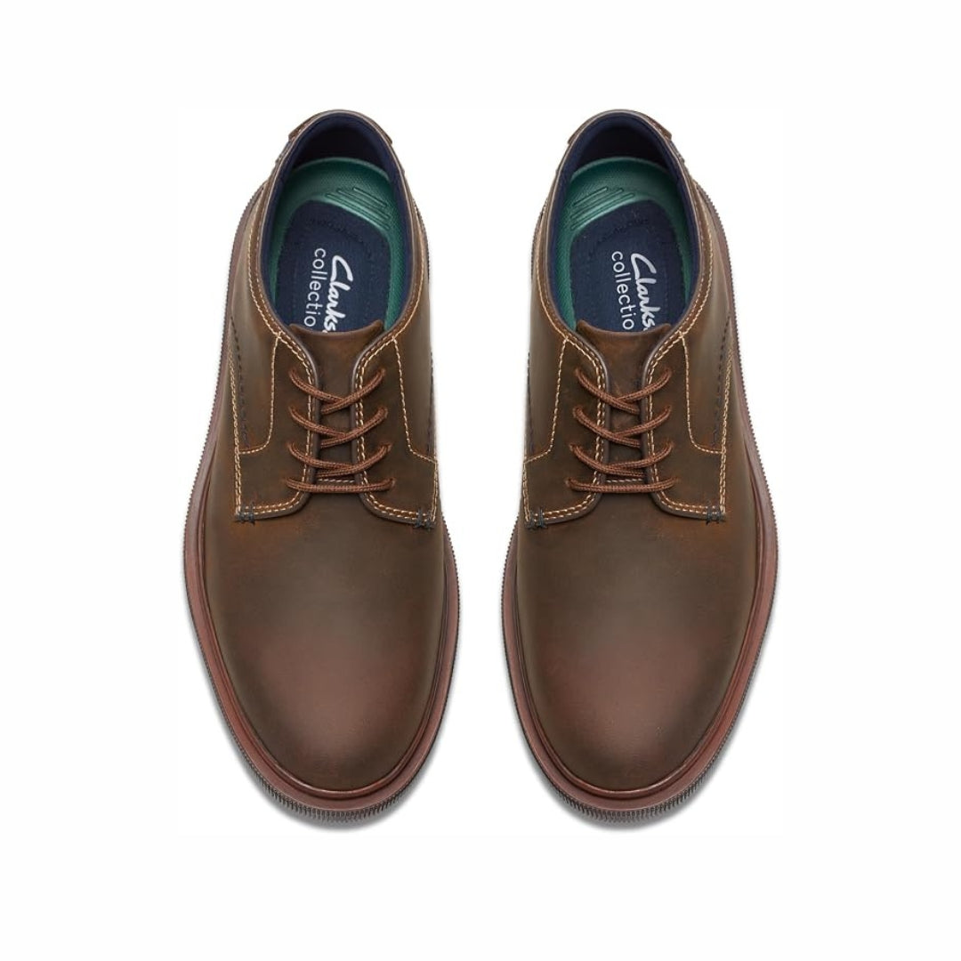 Clarks Burchill Derby – 261769287 – Beeswax Leather / Navy