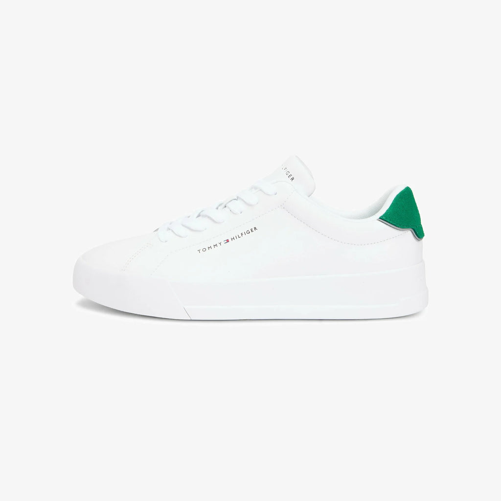 Tommy Hilfiger TH Court Leather Detail Essential – FM0FM05367 – White / Avalon Green