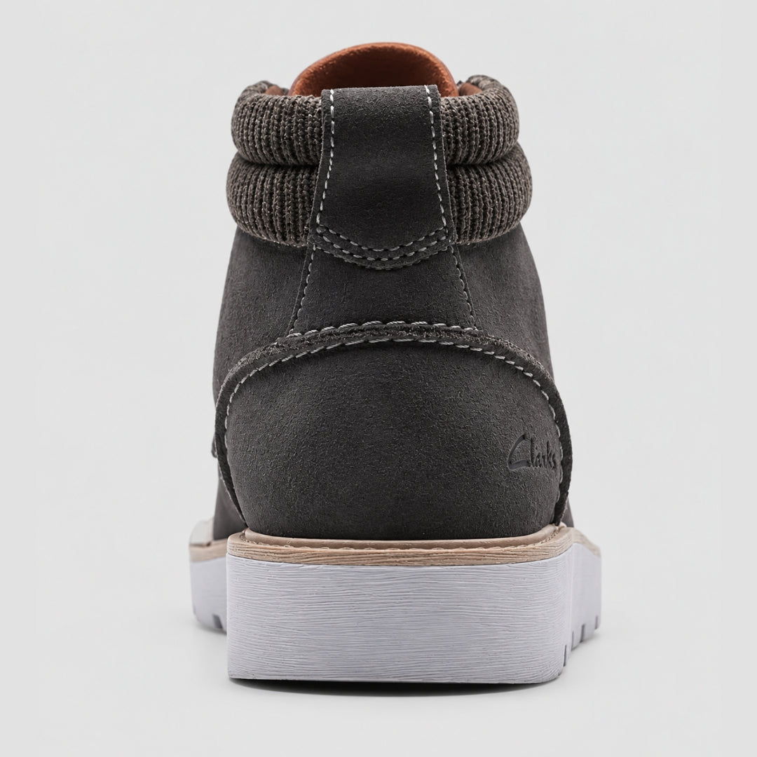 Clarks Barnes Mid Oxford Boot – 261673137 – Cola Suede / Dark Brown