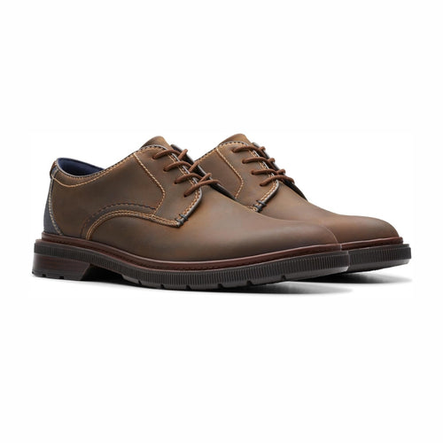 Clarks Burchill Derby – 261769287 – Beeswax Leather / Navy
