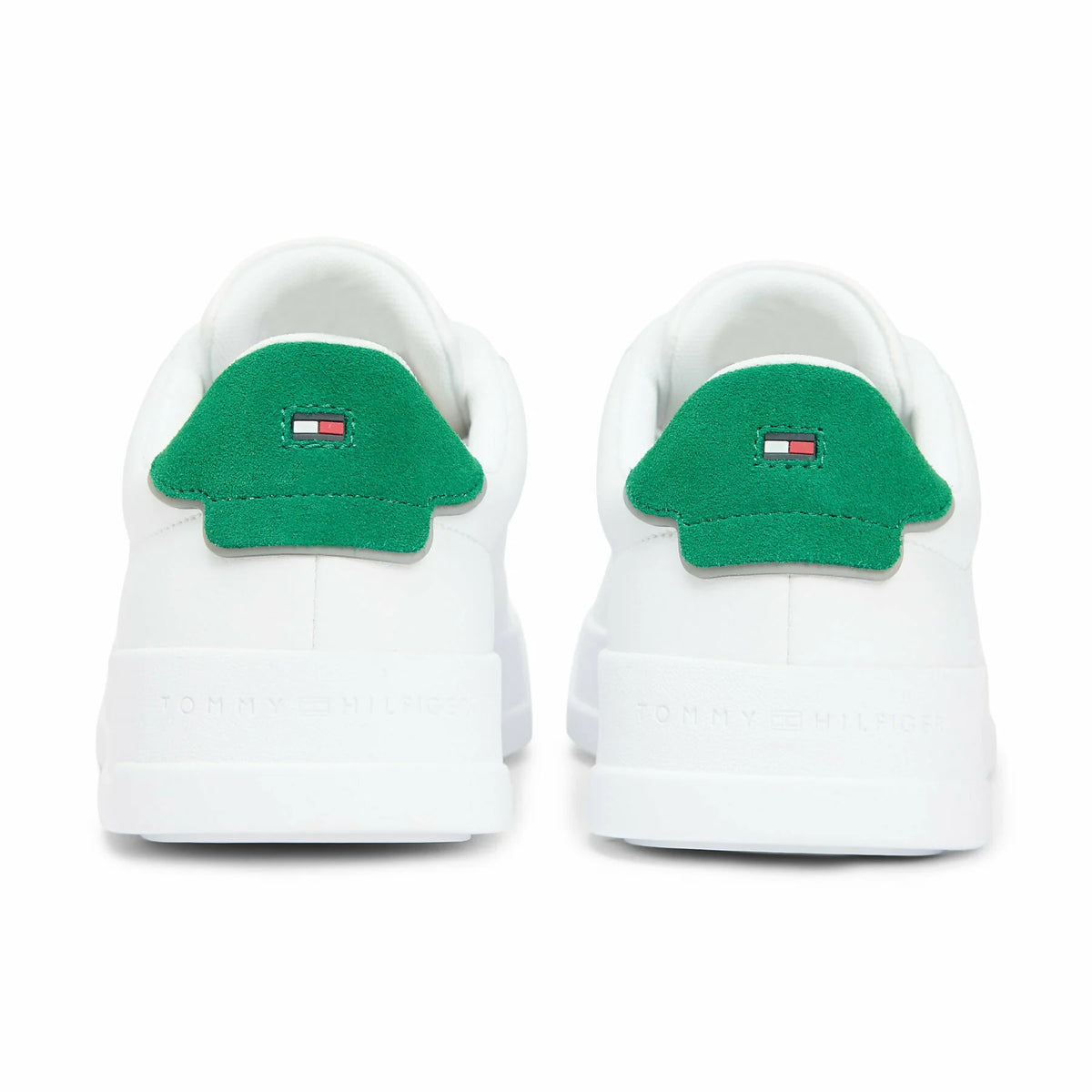 Tommy Hilfiger TH Court Leather Detail Essential – FM0FM05367 – White / Avalon Green