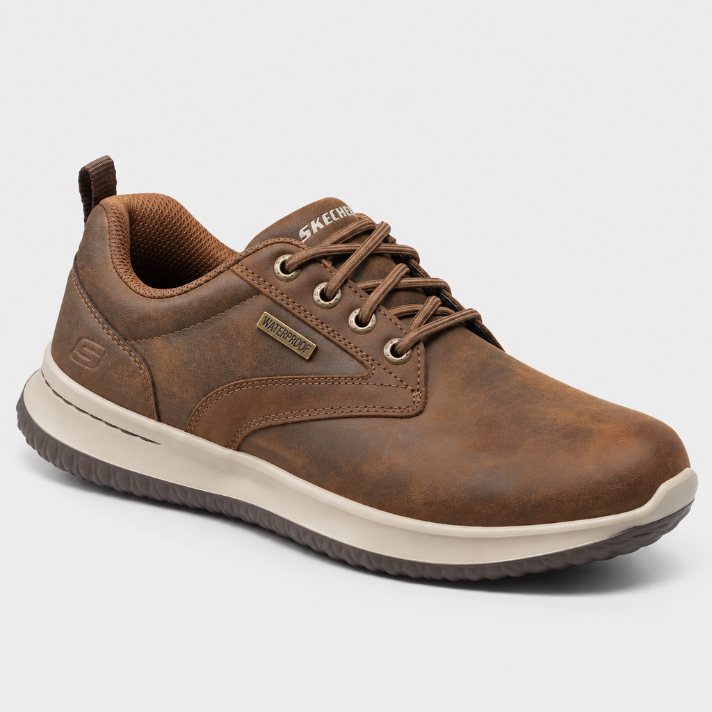 Skechers Delson – Antigo Waterproof Shoes – 65693-CDB – Brown