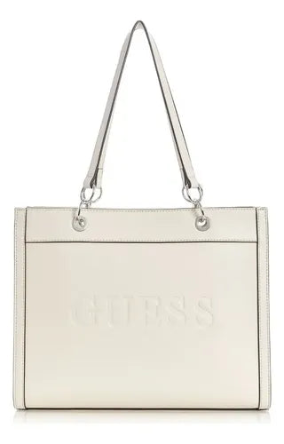 GUESS Structured Logo-Embossed Tote Bag – LE92925 STE – Stone