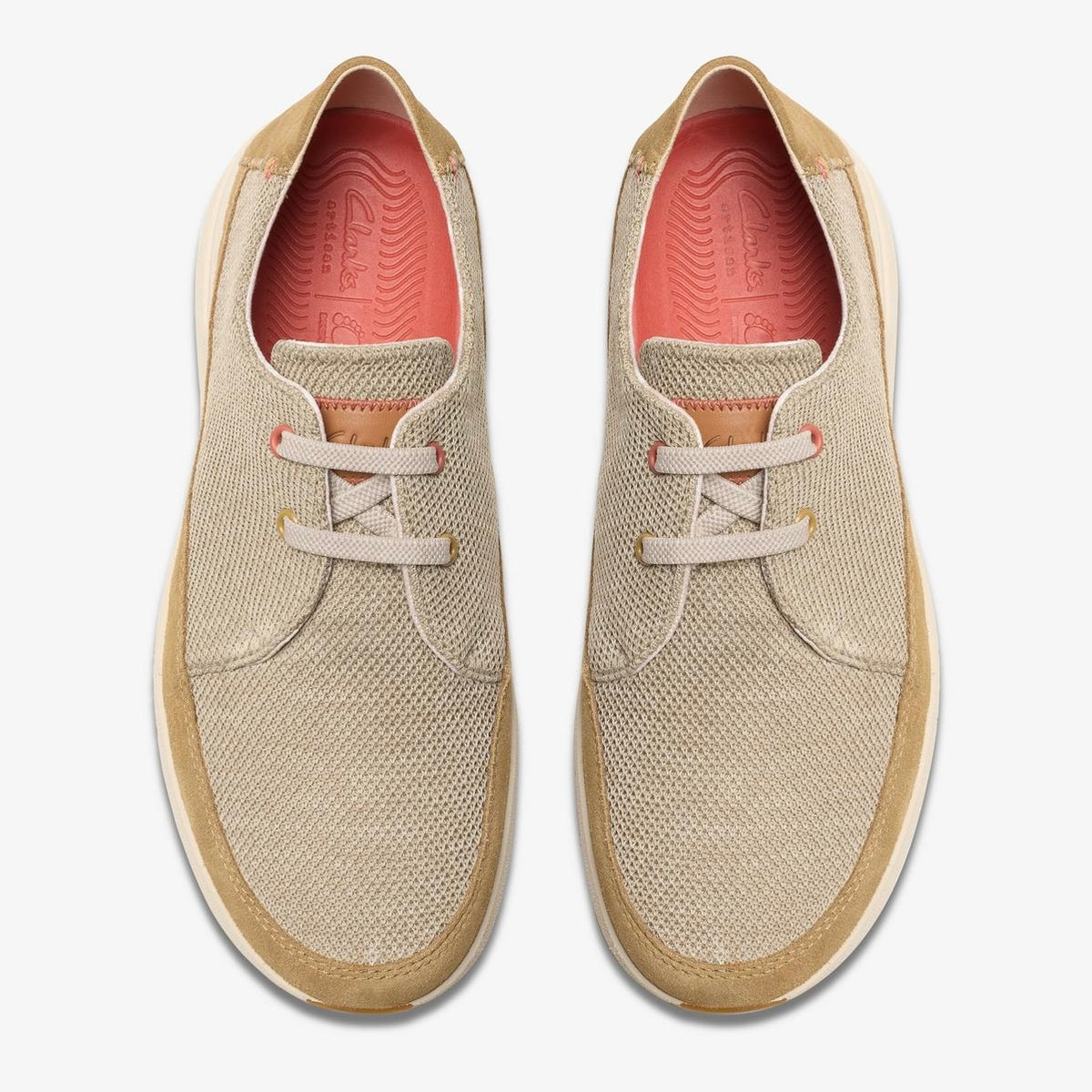 Clarks Easeway Lace Sneakers – 261813697 – Sand Combi