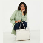 GUESS Structured Logo-Embossed Tote Bag – LE92925 STE – Stone