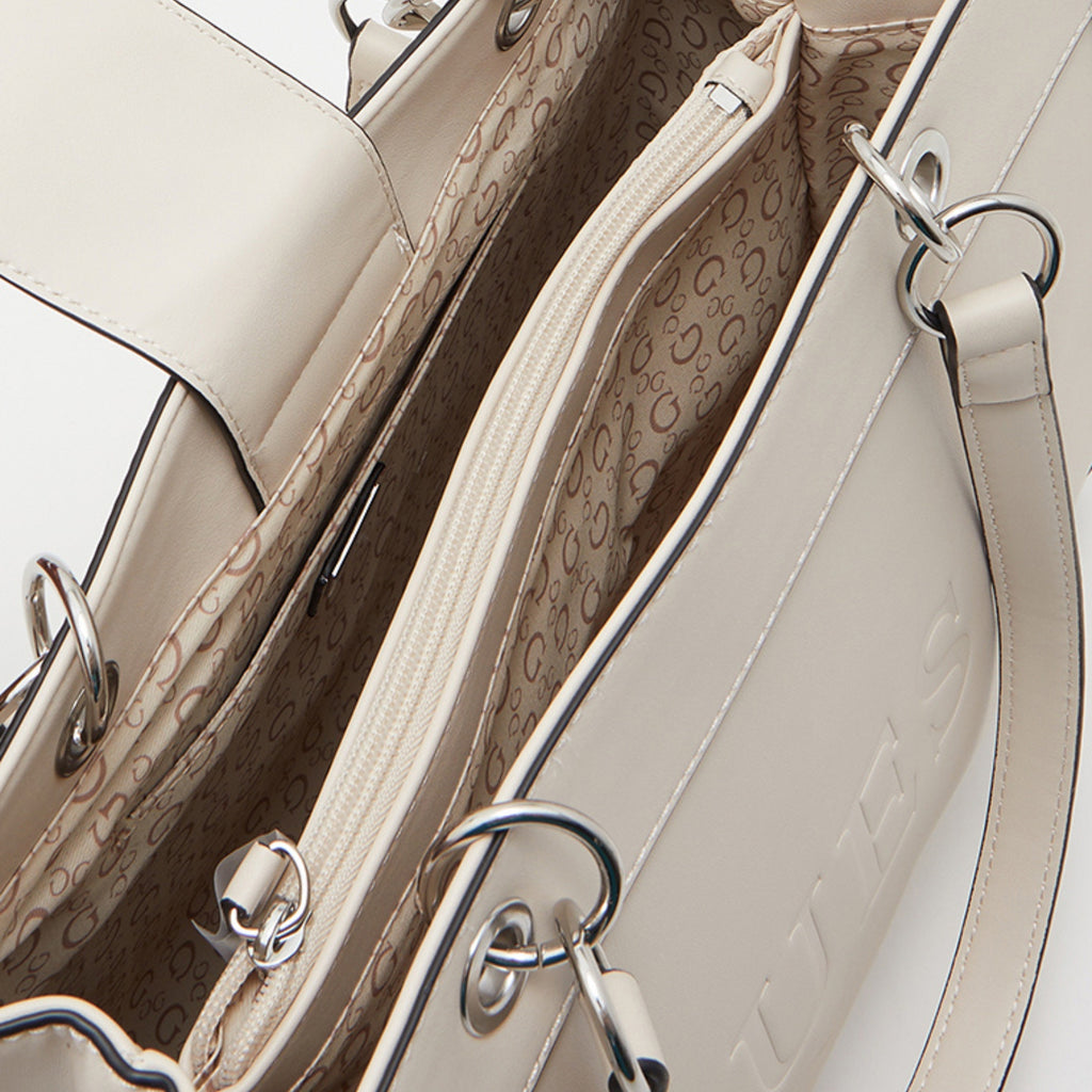 GUESS Structured Logo-Embossed Tote Bag – LE92925 STE – Stone