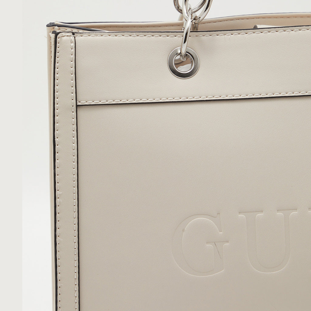 GUESS Structured Logo-Embossed Tote Bag – LE92925 STE – Stone