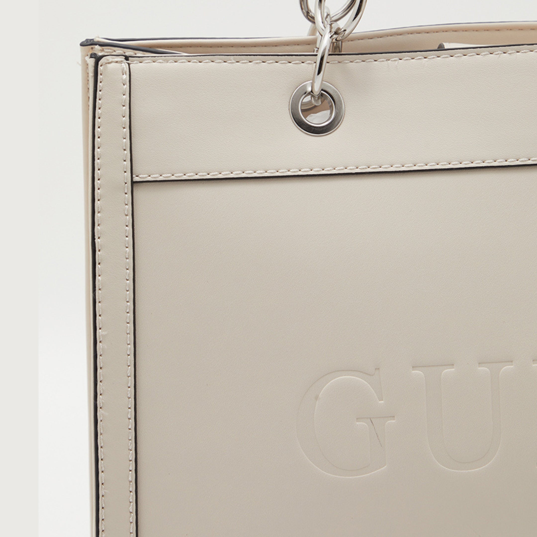 GUESS Structured Logo-Embossed Tote Bag – LE92925 STE – Stone