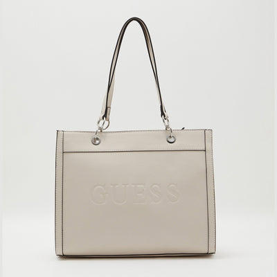 GUESS Structured Logo-Embossed Tote Bag – LE92925 STE – Stone
