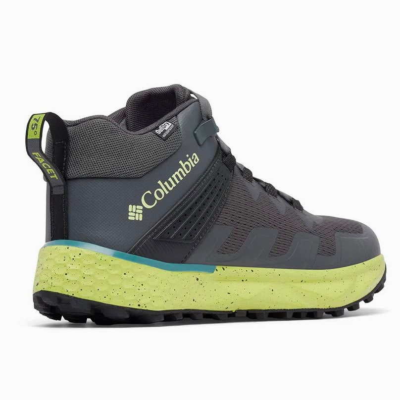 Columbia Facet 75 Mid OutDry Waterproof Hiking Shoes – BM7615-011 – Black / Bright Green