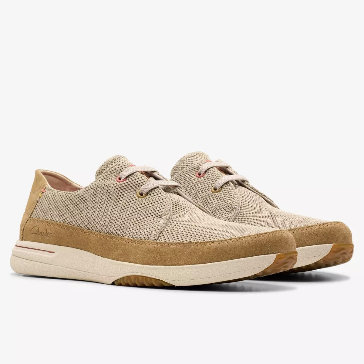 Clarks Easeway Lace Sneakers – 261813697 – Sand Combi