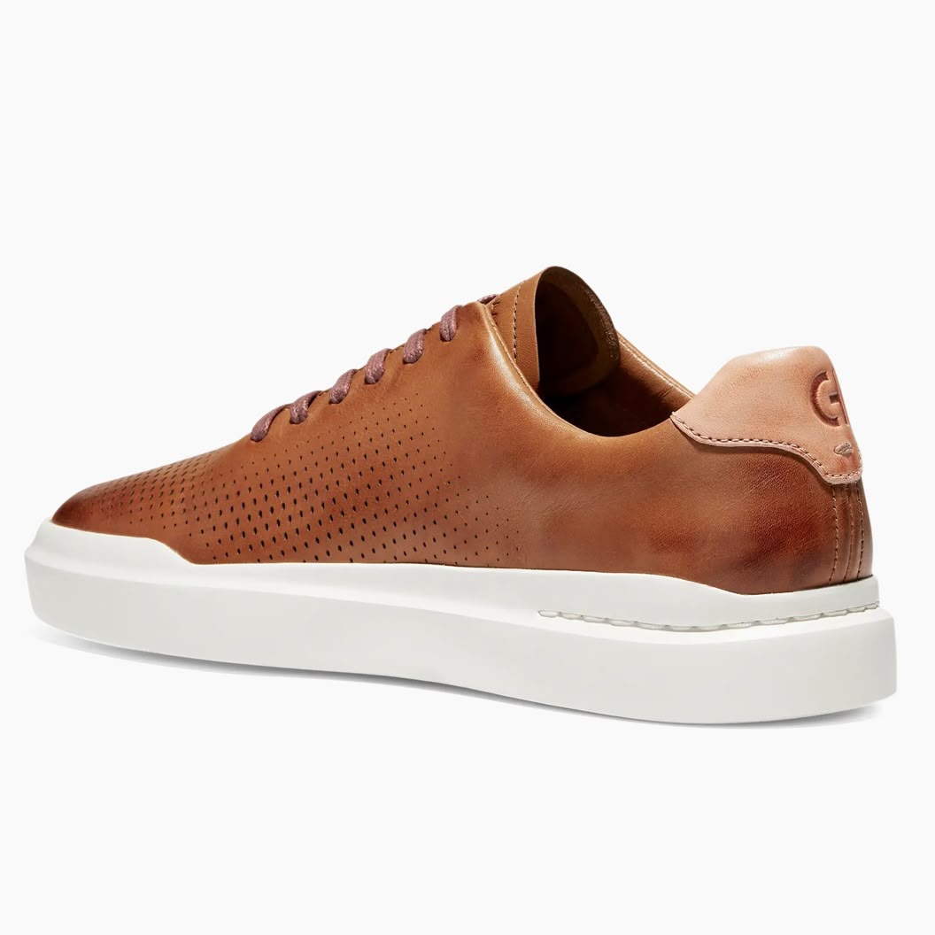 Cole Haan GrandPrø Rally Laser Cut Sneakers – C31218 – British Tan / Ivory