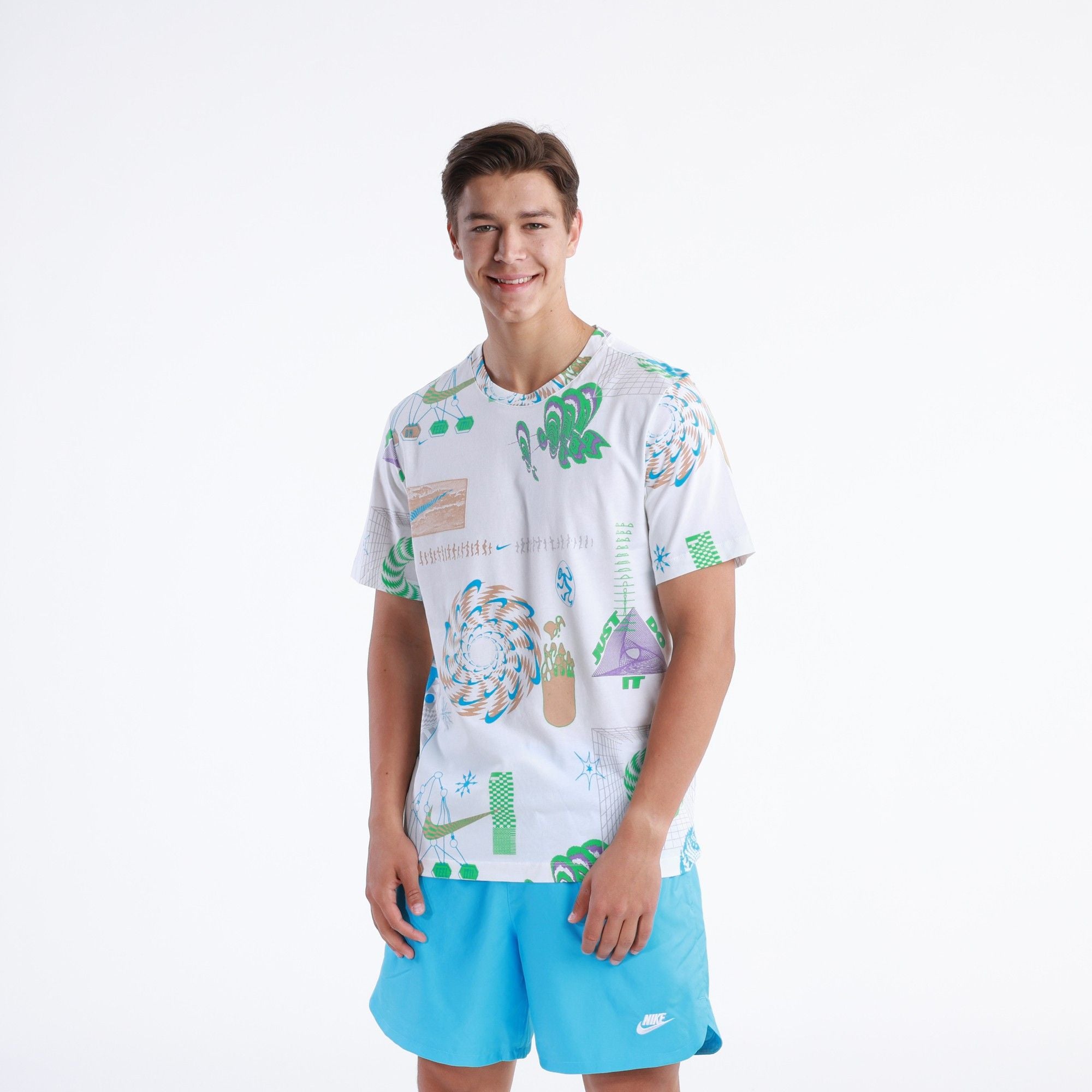 Nike NSW Festival AOP T-Shirt – FB9780-100 – White Multi