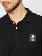 Karl Lagerfeld Logo Patch Polo Shirt – KL21MPL01 – Black