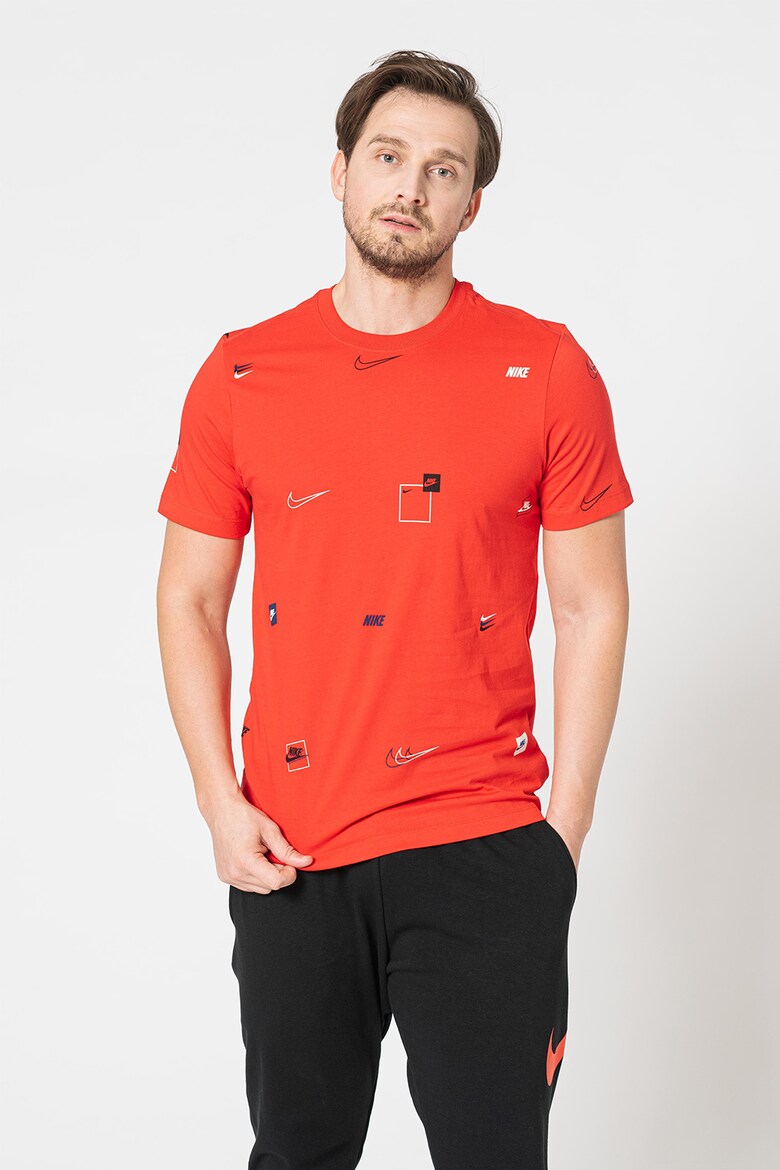Nike NSW Multi-Logo AOP T-Shirt – DN5246-657 – University Red